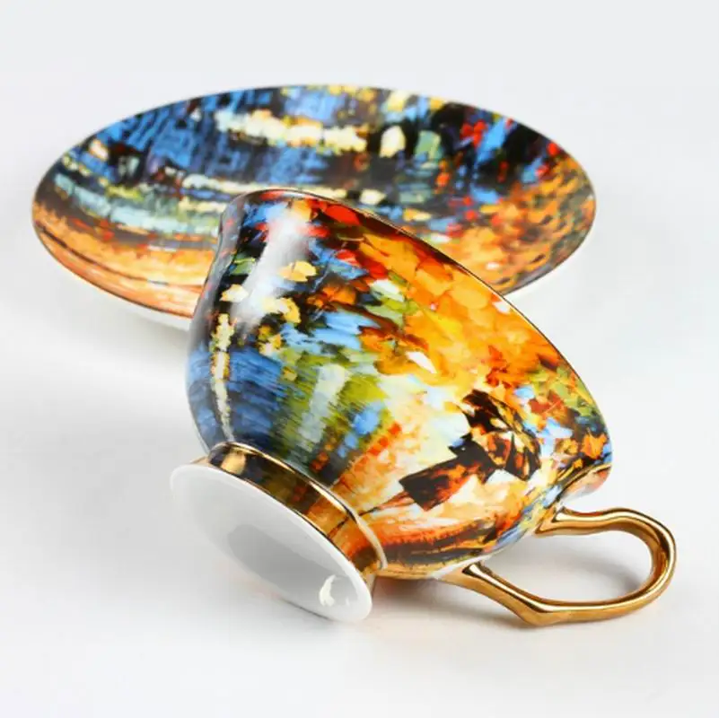 Nice Famous Oil Painting Design Bone China Coffee Cup Saucer Sets Sunflower Starry Night Art Tea Glass Tasse Cafe Tazas
Nice Famous Oil Painting Design Bone China Coffee Cup Saucer Sets Sunflower Starry Night Art Tea Glass Tasse Cafe Tazas