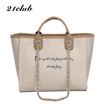 21club brand large capacity casual canvas chains ladies totes shopping party travel purse women messenger crossbody handbags
21club brand large capacity casual canvas chains ladies totes shopping party travel purse women messenger crossbody handbags