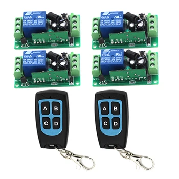 DC 12V Wireless Remote Control Switch RF Remote Control Light Switch 1CH 1 CH Receiver 4 CH 4CH Transmitter 315MHZ /433Mhz
DC 12V Wireless Remote Control Switch RF Remote Control Light Switch 1CH 1 CH Receiver 4 CH 4CH Transmitter 315MHZ /433Mhz
