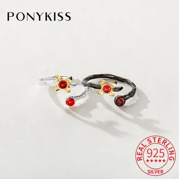 PONYKISS Real 925 Sterling Silver Garnet Tree Branch Opening Ring For Women Party Delicate Vintage Jewelry Accessory Fine Gift
PONYKISS Real 925 Sterling Silver Garnet Tree Branch Opening Ring For Women Party Delicate Vintage Jewelry Accessory Fine Gift