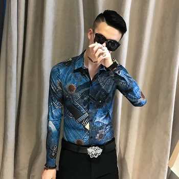 Designer Men Shirt Men Camisa Masculina Slim Fit Long Sleeve Casual Shirts Gentlemen Chemise Homme Streetwear Brand Clothing
Designer Men Shirt Men Camisa Masculina Slim Fit Long Sleeve Casual Shirts Gentlemen Chemise Homme Streetwear Brand Clothing