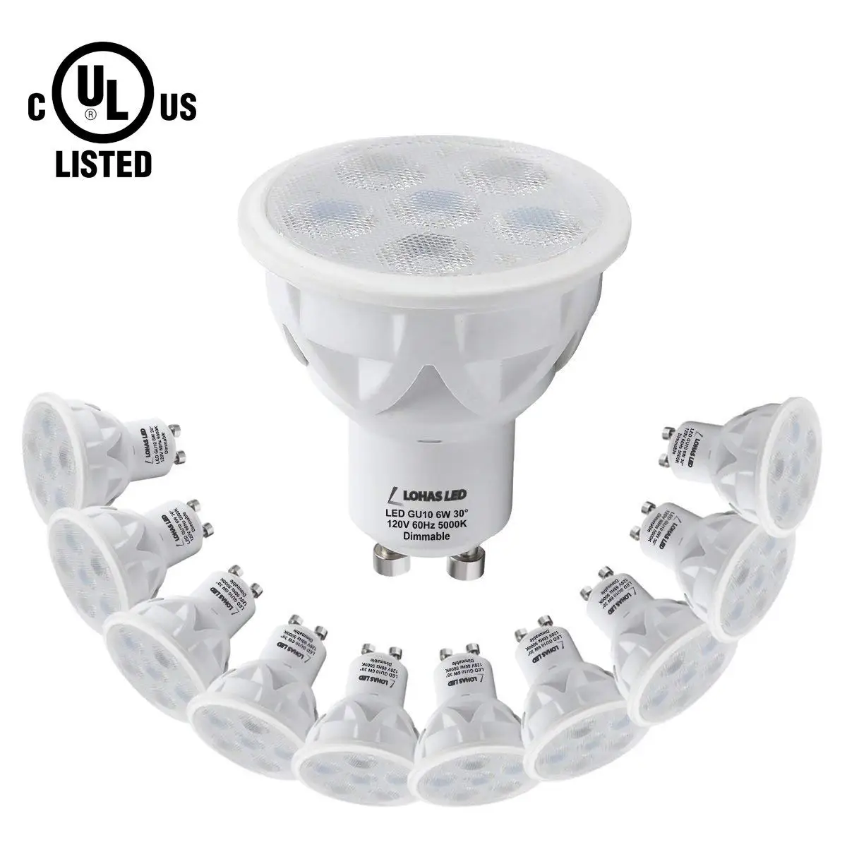 10x 4W GU10 LED Reflector Light Bulb Spotlight Dimmable Daylight White 5000K 