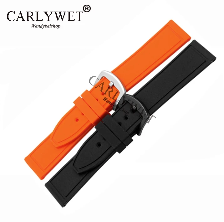 CARLYWET 20 22mm Black Orange Blue Grey Waterproof Silicone Rubber Replacement Wrist Watch Band Strap Belt with Tongue Buckle
CARLYWET 20 22mm Black Orange Blue Grey Waterproof Silicone Rubber Replacement Wrist Watch Band Strap Belt with Tongue Buckle