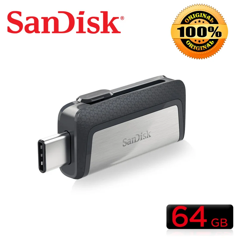 USB флеш накопитель SanDisk Type C OTG 32 ГБ 64 128 256 130 МБ/с./с 3 1 внешний накопитель|otg pen drive|usb 3.1