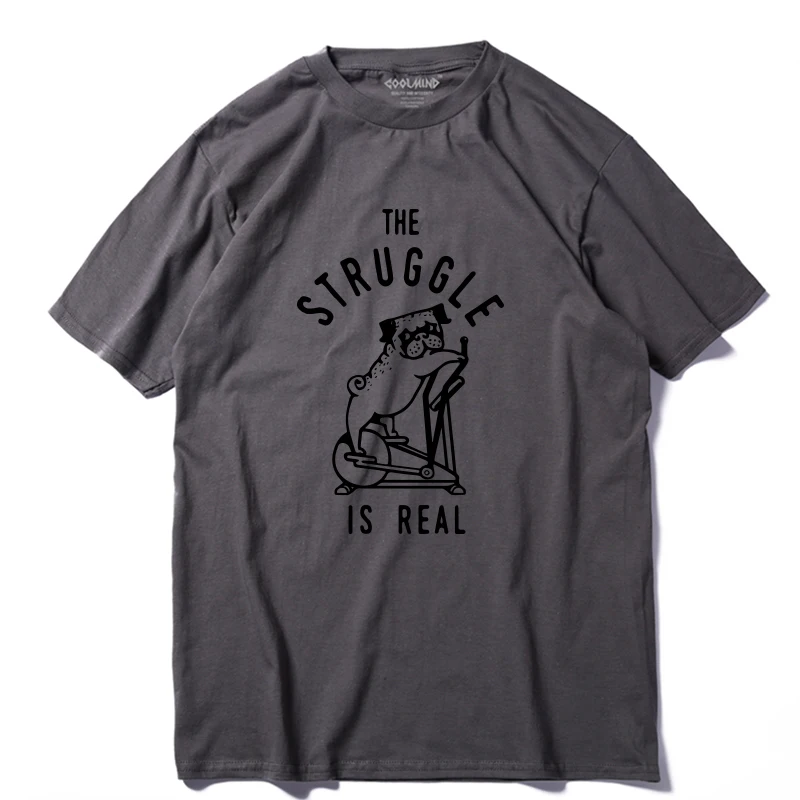 COOLMIND PU0121A cotton the struggle is real pug print men T shirt casual short sleeve men Tshirt summer loose T-shirt tee shirt
COOLMIND PU0121A cotton the struggle is real pug print men T shirt casual short sleeve men Tshirt summer loose T-shirt tee shirt