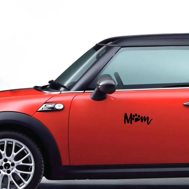 Styling Paws and Mom Vinyl Decal Diy Removable Sticker for window 18x7.4cm | Игрушки и хобби