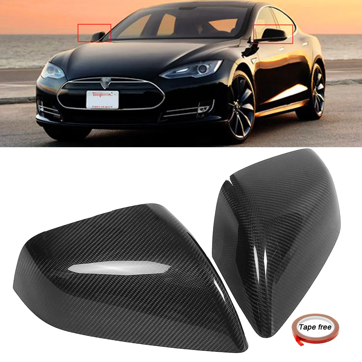 Autoleader 1Pair Direct Add-On Real Carbon Fiber Side Mirror Cover Caps Exterior Accessories forTesla Model S 2012-2017
Autoleader 1Pair Direct Add-On Real Carbon Fiber Side Mirror Cover Caps Exterior Accessories forTesla Model S 2012-2017