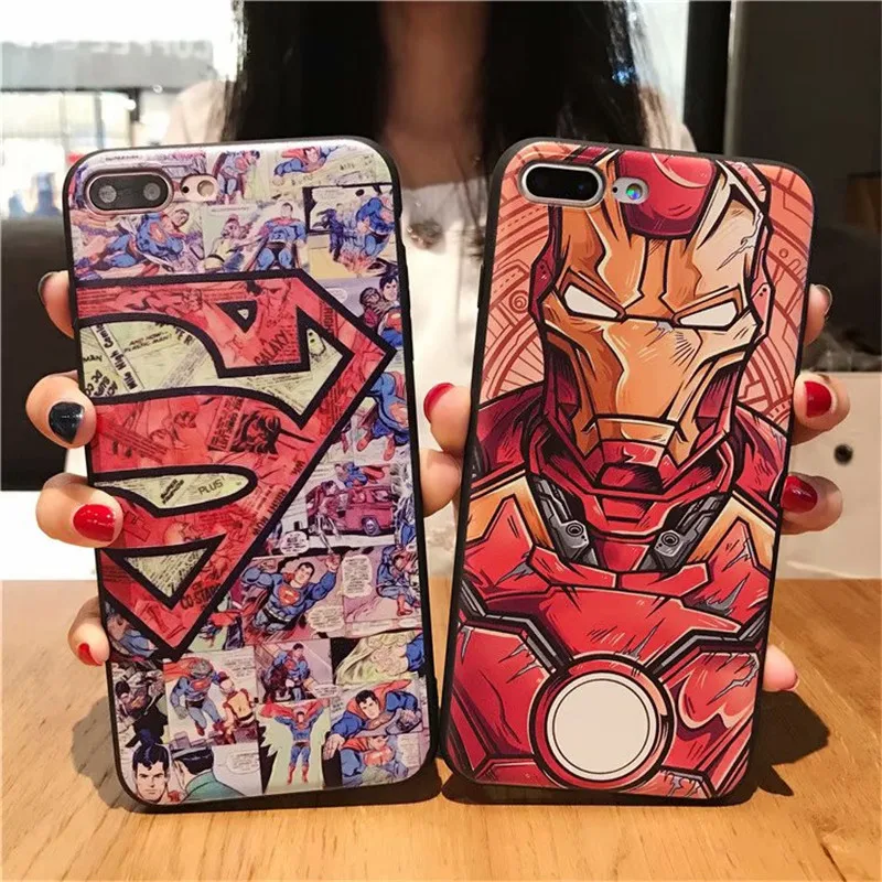 STARKTNI Cool Marvel Superhero Iron-man Superman Relief Case Coque For iphone 6s 6 Plus Soft Cover For iphone X 10 7 8 Plus Capa
STARKTNI Cool Marvel Superhero Iron-man Superman Relief Case Coque For iphone 6s 6 Plus Soft Cover For iphone X 10 7 8 Plus Capa