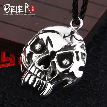Free give black rope Beier sterling pendant punk retro skull pendant necklace man Jewelry A0321
Free give black rope Beier sterling pendant punk retro skull pendant necklace man Jewelry A0321
