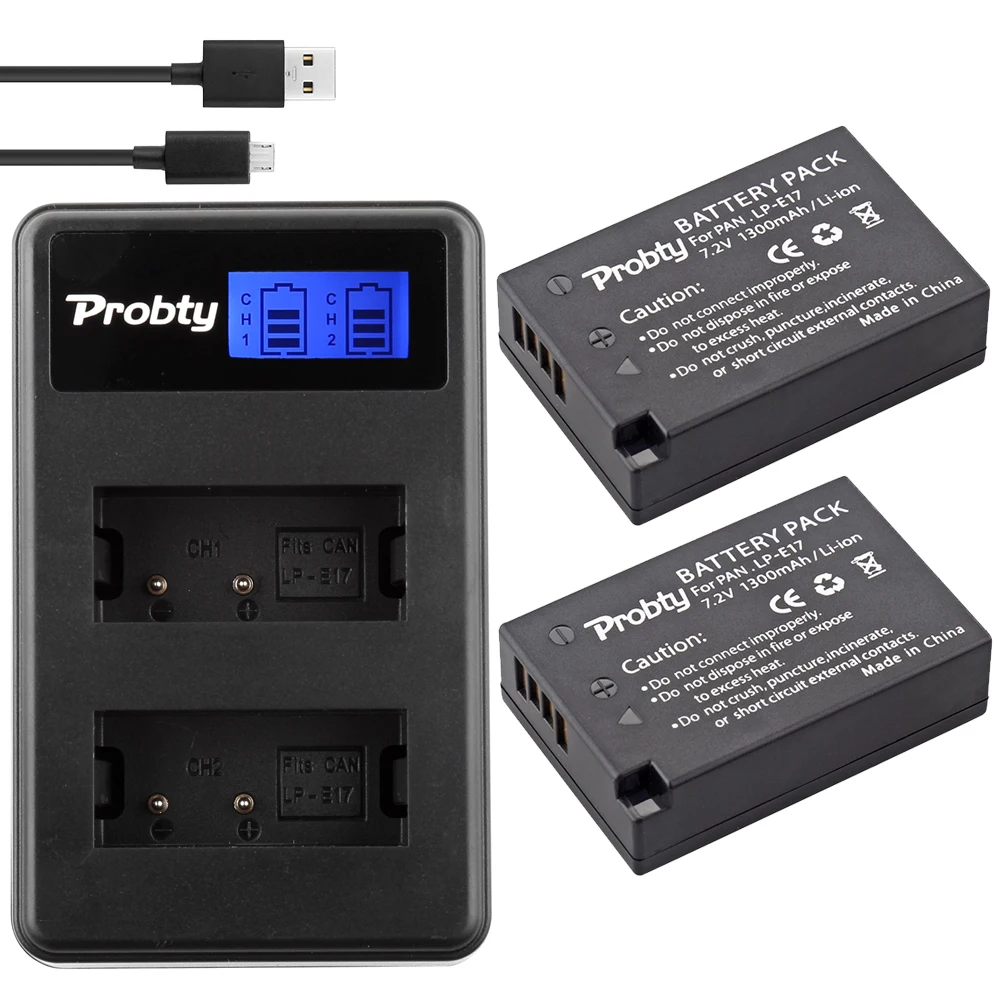 2X LP-E17 LPE17 LP E17 Camera Battery Bateria Batterie AKKU + LCD USB Charger For Canon EOS M3 750D 760D T6i T6s 8000D Kiss X8i
2X LP-E17 LPE17 LP E17 Camera Battery Bateria Batterie AKKU + LCD USB Charger For Canon EOS M3 750D 760D T6i T6s 8000D Kiss X8i