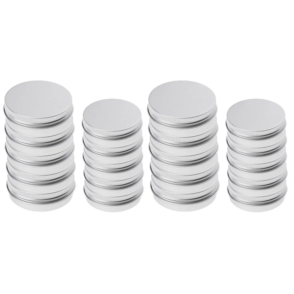 20pieces 25/150ml Aluminum Lip Balm Tin Pots Cosmetic Cream Jar Bottle Container