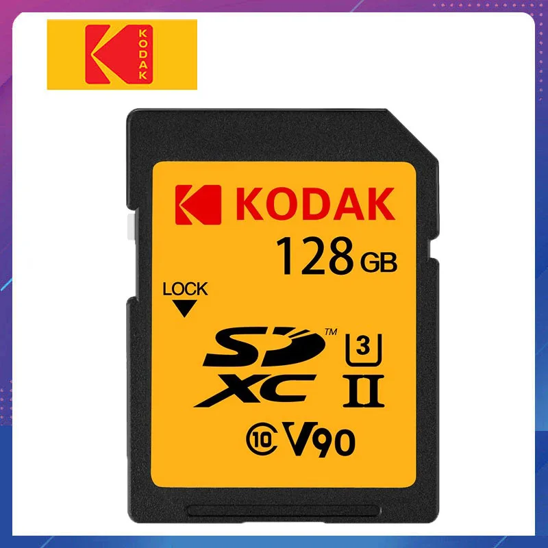 Kodak SD card 64G high speed memory card UHS-II U3 4K 8K Canon Nikon Sony SLR carte sd SDXC camera cartao de memoria D850 D500
Kodak SD card 64G high speed memory card UHS-II U3 4K 8K Canon Nikon Sony SLR carte sd SDXC camera cartao de memoria D850 D500