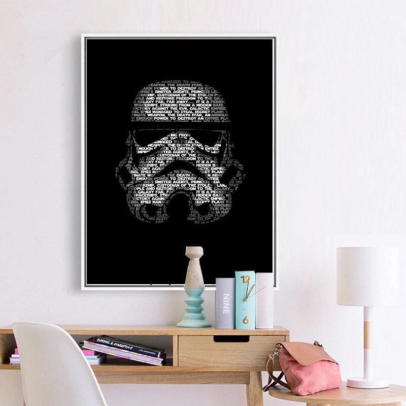 Watercolor Star Wars Stormtrooper Movie Canvas Poster Art Print Wall Home Decor