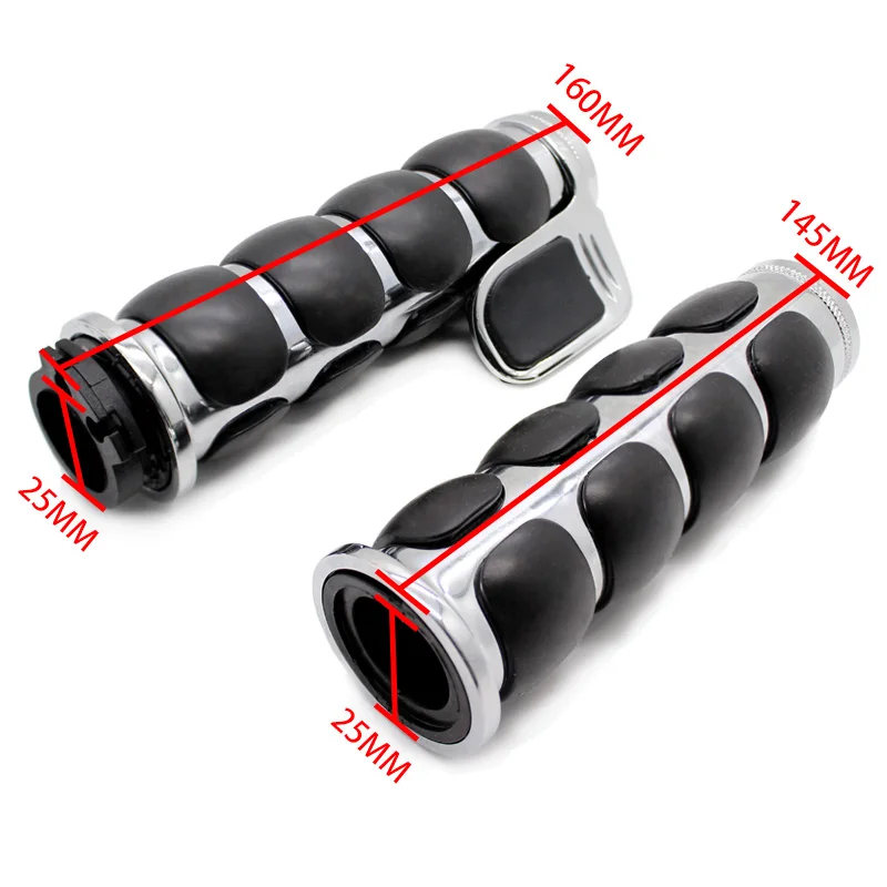 ROAOPP Motorcycle Hand Grips 25MM Handlebar One Pair For Harley Street Glide Kawasaki Vulcan 800 900 1500 1600 2000 Classic VN