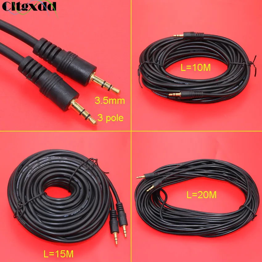 cltgxdd 3.5 Jack Audio Extended Cable 3pole 3.5mm Male to Male Audio Aux Cable For Car Headphone Speaker Wire Line 10M 15M 20M
cltgxdd 3.5 Jack Audio Extended Cable 3pole 3.5mm Male to Male Audio Aux Cable For Car Headphone Speaker Wire Line 10M 15M 20M