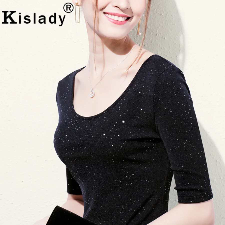 2019 Spring Summer Simple Round Neck Half Long Sleeve Women Shirts Plus Size Vintage Fashion Mesh Top Hot Shining Silk Clothes
2019 Spring Summer Simple Round Neck Half Long Sleeve Women Shirts Plus Size Vintage Fashion Mesh Top Hot Shining Silk Clothes