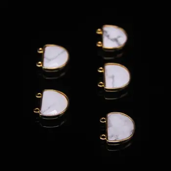 5pcs White Howlite Faceted Slab Beads Golden Plated Connector Healing Necklace,Turquoises Slice Nugget Pendants Jewelry Supplies
5pcs White Howlite Faceted Slab Beads Golden Plated Connector Healing Necklace,Turquoises Slice Nugget Pendants Jewelry Supplies