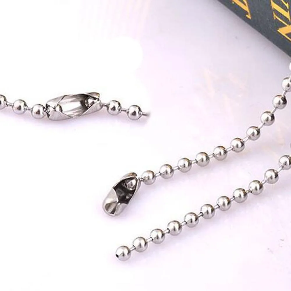 Stainless Steel 2.4mm Bead Chain DIY Necklaces Jewelry Making 40cm 45cm 50cm 60cm 70cm 80cm Chain with
Stainless Steel 2.4mm Bead Chain DIY Necklaces Jewelry Making 40cm 45cm 50cm 60cm 70cm 80cm Chain with