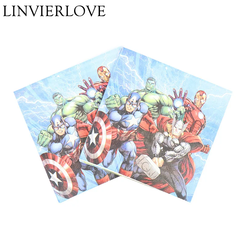 20pcs/set The Avengers Theme Paper Napkins For Kids Girls Happy Birthday Party Disposable Napkins Decoration Supplies 33*33cm
20pcs/set The Avengers Theme Paper Napkins For Kids Girls Happy Birthday Party Disposable Napkins Decoration Supplies 33*33cm
