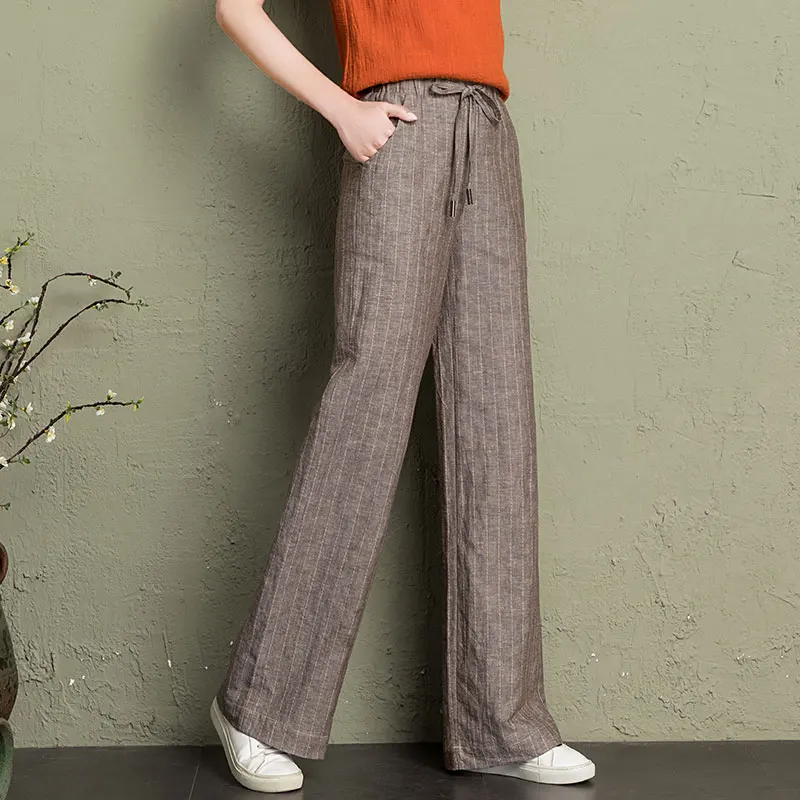 cotton linen wide leg pants women 2019 summer striped Breathable plus size harajuku gothic trousers women palazzo pants capri
cotton linen wide leg pants women 2019 summer striped Breathable plus size harajuku gothic trousers women palazzo pants capri