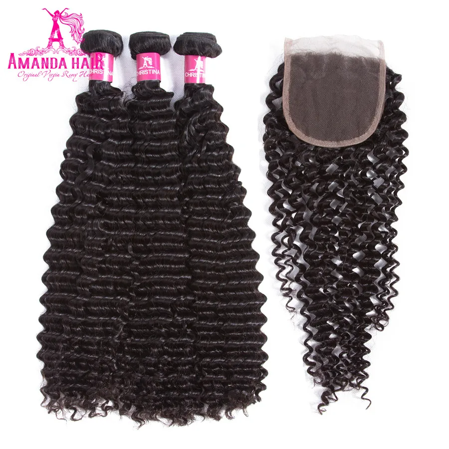 Amanda 3 Bundles Brazilian Kinky Curly Remy Hair with Closure 130% Density Natural Color Human Hair Weave With Closure
Amanda 3 Bundles Brazilian Kinky Curly Remy Hair with Closure 130% Density Natural Color Human Hair Weave With Closure
