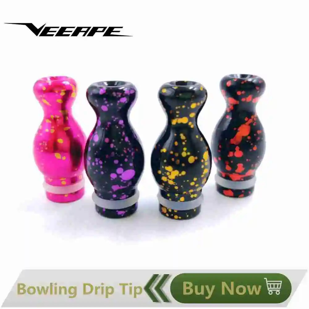Veeape 2pcs/lot Epoxy Resin 510 Drip Tip Bowling for 510 EGO Atomizer Electronic Cigarettes Mouthpieces
Veeape 2pcs/lot Epoxy Resin 510 Drip Tip Bowling for 510 EGO Atomizer Electronic Cigarettes Mouthpieces