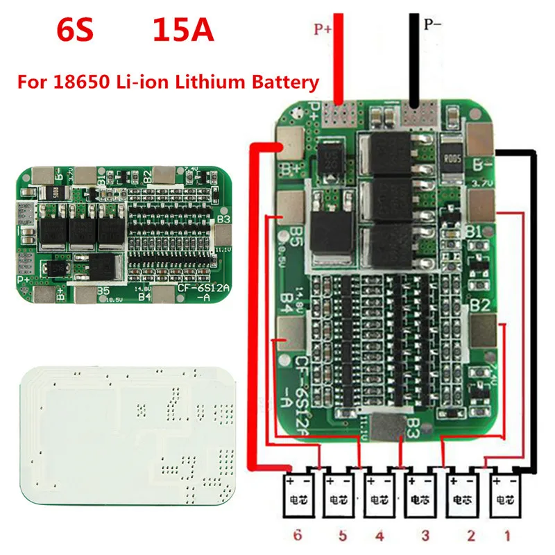 1PC New Arrival 6S 15A 24V PCB BMS Protection Board For 6 Pack 18650 Li-ion Lithium Battery Cell Module
1PC New Arrival 6S 15A 24V PCB BMS Protection Board For 6 Pack 18650 Li-ion Lithium Battery Cell Module