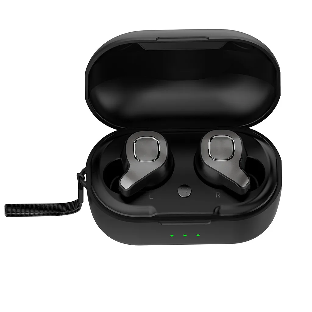 Фото EPULA Fashion Black Design 2019 New Portable Wireless Bluetooth 5.0 Hi-Fi Sound Waterproof Handsfree in-ear Earphone | Электроника