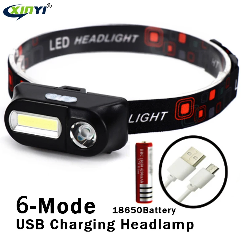 4000ml COB XPE LED Mini Headlight 6-Mode USB Charging Headlamp Camping Flashlight Hunting Frontal Use18650 Battery
4000ml COB XPE LED Mini Headlight 6-Mode USB Charging Headlamp Camping Flashlight Hunting Frontal Use18650 Battery