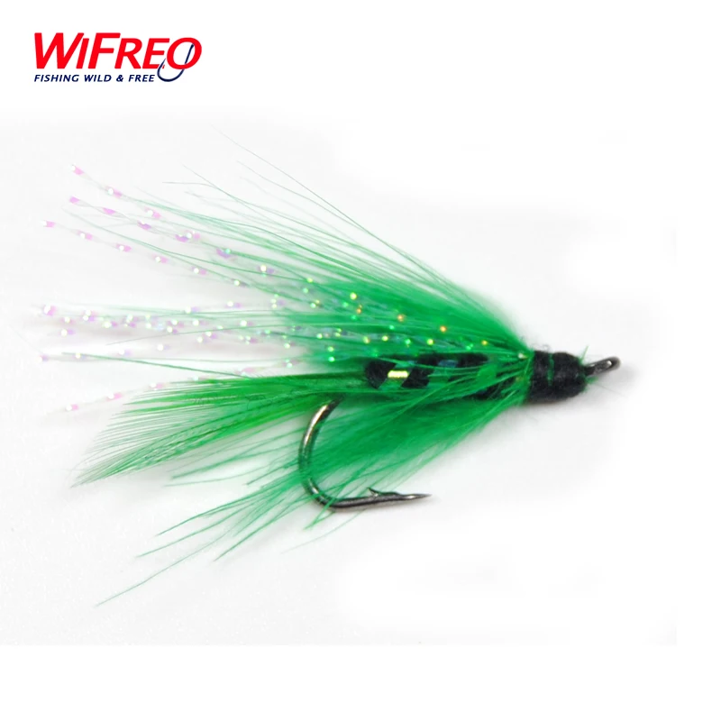 10PCS Wifreo 7# Green Flasher Holographic Streamer Fly Trout Fishing | Спорт и развлечения