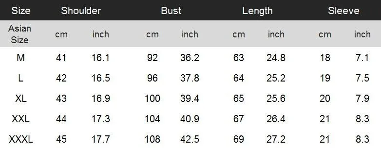 Mens Shirt Collar Size Chart