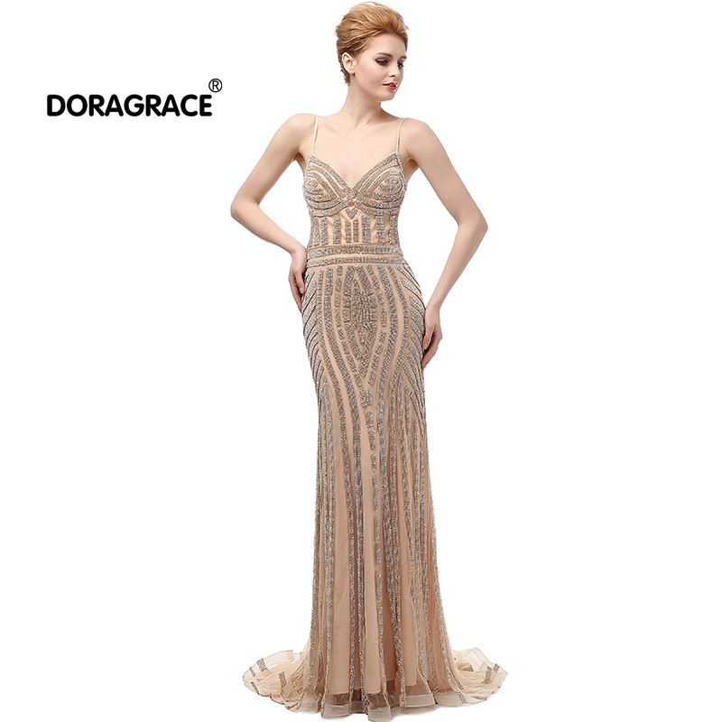 Doragrace Real Photo High-end Authentic Luxury Diamond Chain Evening Dresses Formal Evening Party Gowns 
Doragrace Real Photo High-end Authentic Luxury Diamond Chain Evening Dresses Formal Evening Party Gowns