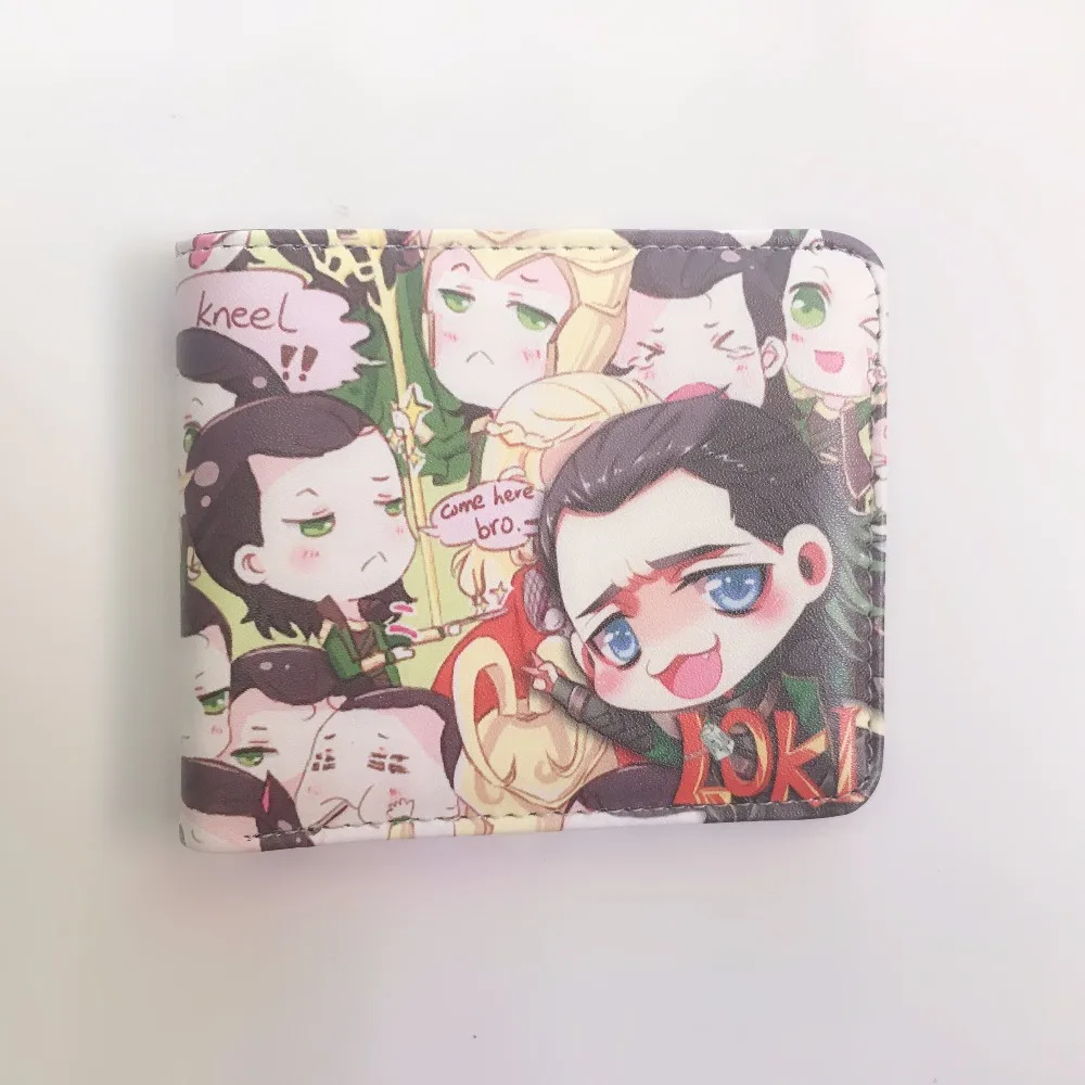 Новый короткий кошелек Marvel Loki с мультяшным дизайном женские модные Мультяшные