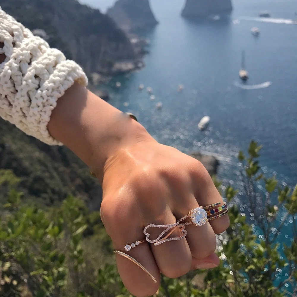 sparking cz hollow Heart Stack Ring for lover valentines gift Gold color delicate rainbow colorful cz simple finger jewelry
sparking cz hollow Heart Stack Ring for lover valentines gift Gold color delicate rainbow colorful cz simple finger jewelry