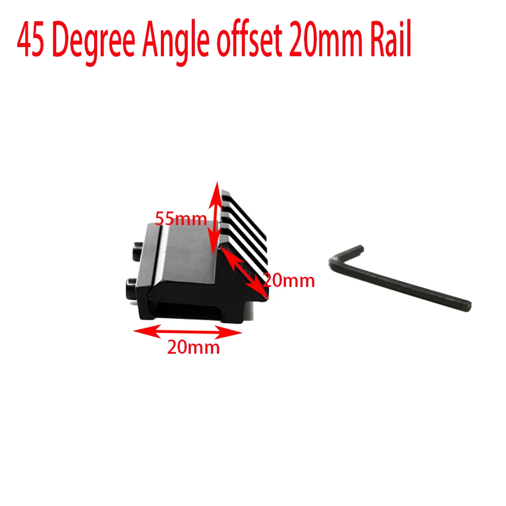 Tactical 4 Slot One Side 45 Degree Angle Offset 20mm Rail Mount For Weaver Picatinny Rail Caza Hunting Accessories Riflescope
Tactical 4 Slot One Side 45 Degree Angle Offset 20mm Rail Mount For Weaver Picatinny Rail Caza Hunting Accessories Riflescope