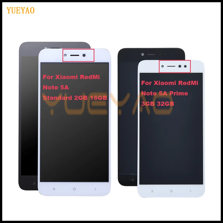5 "ЖК-дисплей для Xiaomi Redmi Примечание 5A сенсорный ЖК-экран с рамкой Prime lcd Y1/Y1 Lite |