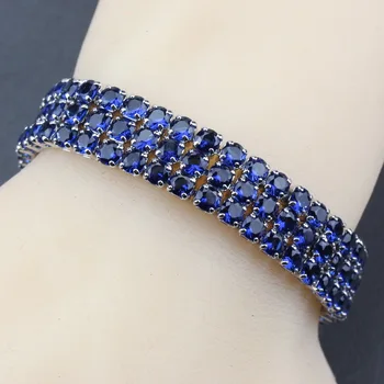 New Fashion Silver-Color Blue Zircon Link Chain Bracelet Length 19.5CM Optional 5-Color For Women wedding Decoration
New Fashion Silver-Color Blue Zircon Link Chain Bracelet Length 19.5CM Optional 5-Color For Women wedding Decoration