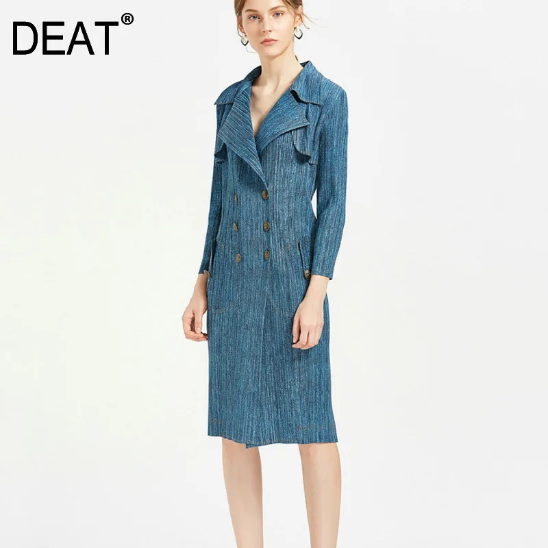 DEAT 2020 new fashion women clothes washed turn-down collar slim long jacket autumn windbreaker striped pleated CLOTHES WB59405
DEAT 2020 new fashion women clothes washed turn-down collar slim long jacket autumn windbreaker striped pleated CLOTHES WB59405