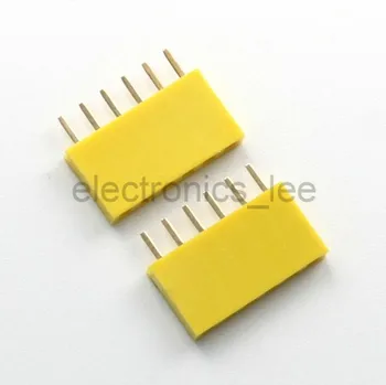 Yellow 6Pin 1*6 Single Row Female pin Header 2.54mm Socket Connector for Arduino 
Yellow 6Pin 1*6 Single Row Female pin Header 2.54mm Socket Connector for Arduino
