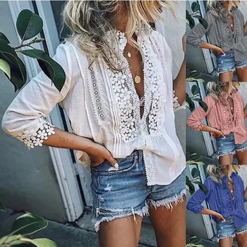 Chiffon Women Summer Blouses White Lace Hollow Floral Blouse Shirt Women Camisas Femininas Female Tops Fashion Plus Size Shirt
Chiffon Women Summer Blouses White Lace Hollow Floral Blouse Shirt Women Camisas Femininas Female Tops Fashion Plus Size Shirt