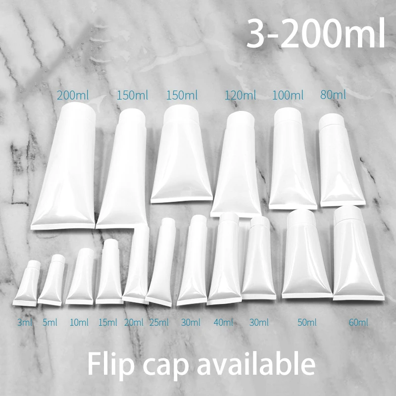 Free Shipping 3ml-200ml White Plastic Soft Tube Cosmetic Facial Cleanser Hand Cream Shampoo Packing Squeeze Bottles 100pcs/lot
Free Shipping 3ml-200ml White Plastic Soft Tube Cosmetic Facial Cleanser Hand Cream Shampoo Packing Squeeze Bottles 100pcs/lot