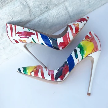 New Graffiti Woman Pumps Sexy Thin High Heels Bling Print Patent Leather Party Wedding Brand Sandals Shoes Fashion 12cm Heel 43 
New Graffiti Woman Pumps Sexy Thin High Heels Bling Print Patent Leather Party Wedding Brand Sandals Shoes Fashion 12cm Heel 43
