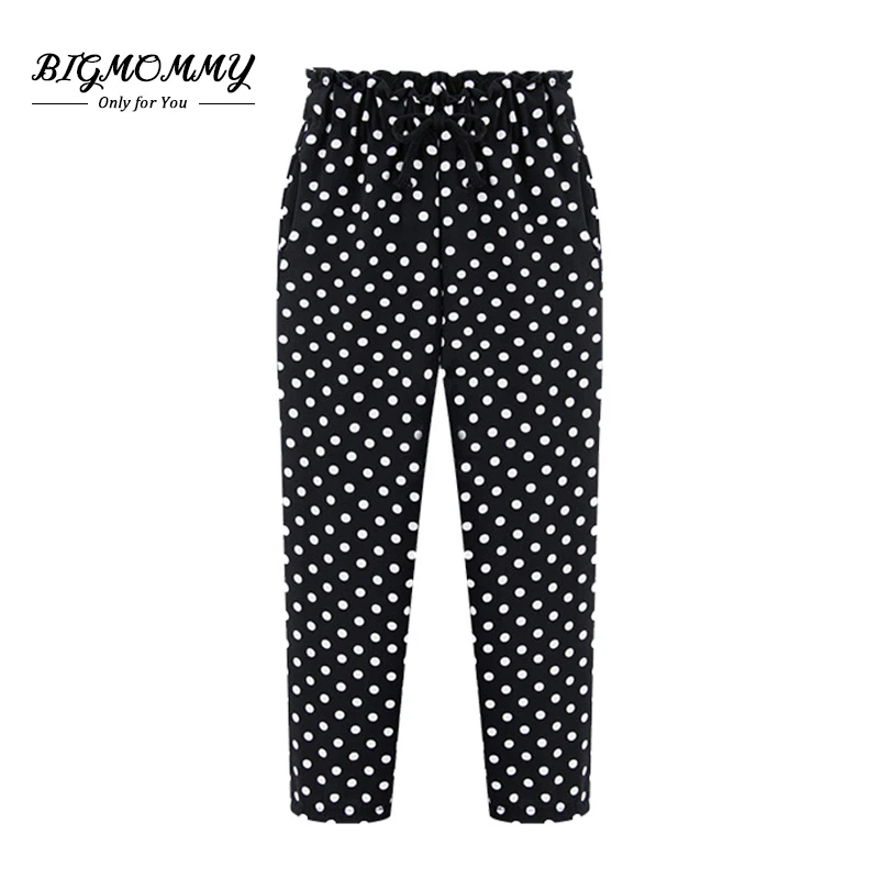 Black Chiffon Pants Large Sizes L-5XL Summer Womens Polka Dot Vertical Stripes Thin Woman High Waist Harem Pants with Drawstring
Black Chiffon Pants Large Sizes L-5XL Summer Womens Polka Dot Vertical Stripes Thin Woman High Waist Harem Pants with Drawstring