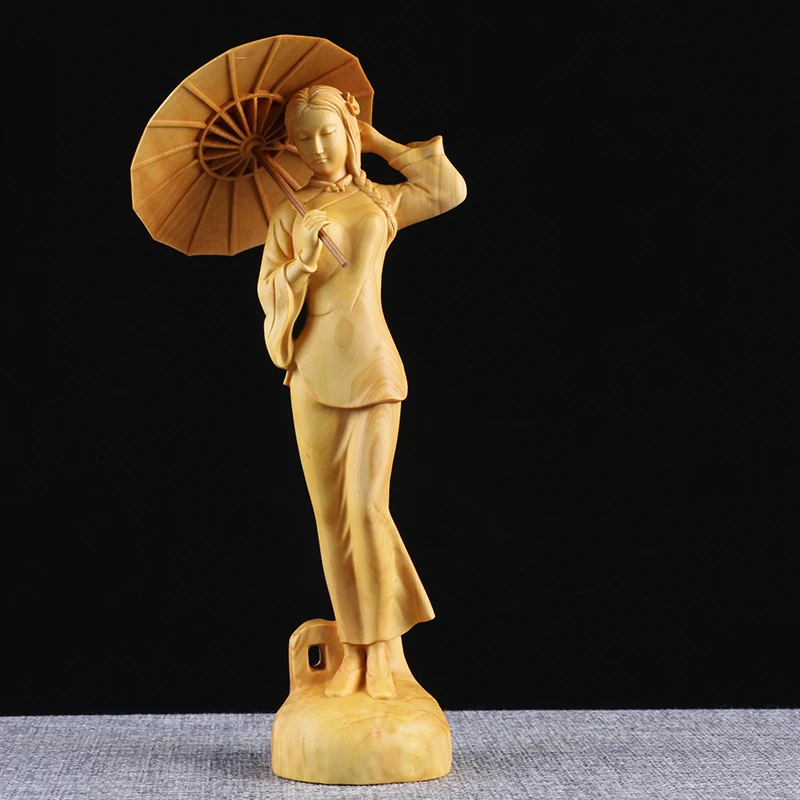 Wooden Umbrella Classical beauty Statue Chinese wooden sculpture Wood decoration Delicate figure home decor wood craft decors
Wooden Umbrella Classical beauty Statue Chinese wooden sculpture Wood decoration Delicate figure home decor wood craft decors