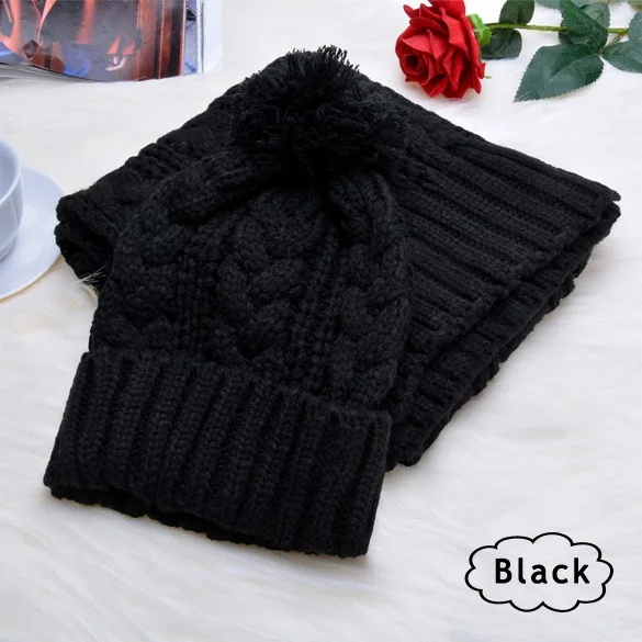 Women Beanies Knitted Scarf and Hat Set Cuffed White Winter Cap Bonnet Femme Neck Warmer Beanie Hat
Women Beanies Knitted Scarf and Hat Set Cuffed White Winter Cap Bonnet Femme Neck Warmer Beanie Hat