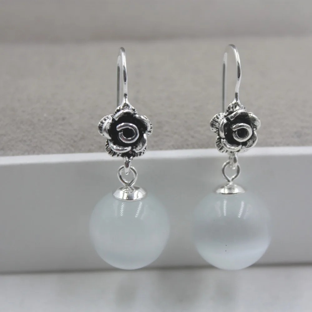 Sterling S925 Silver Earrings Tassel National Style Cat's Eye Quartz Ball Chinese For Women Ladies Girl 30*12mm Earrings Hook
Sterling S925 Silver Earrings Tassel National Style Cat's Eye Quartz Ball Chinese For Women Ladies Girl 30*12mm Earrings Hook