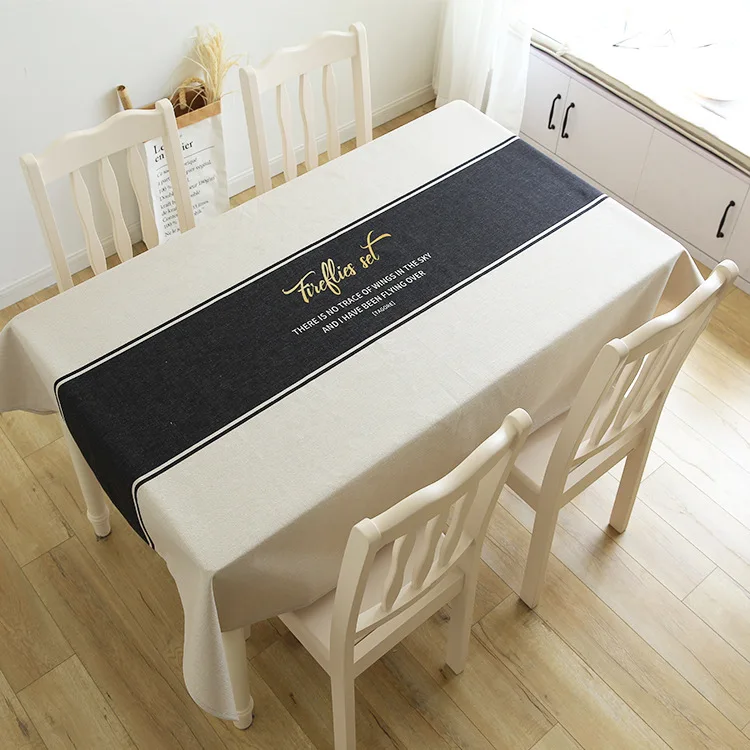 Party Wedding Table Cloth Rectangular Cotton Linen Dining Table Cover Letters Printing White Black Tablecloth Home Decoration
Party Wedding Table Cloth Rectangular Cotton Linen Dining Table Cover Letters Printing White Black Tablecloth Home Decoration