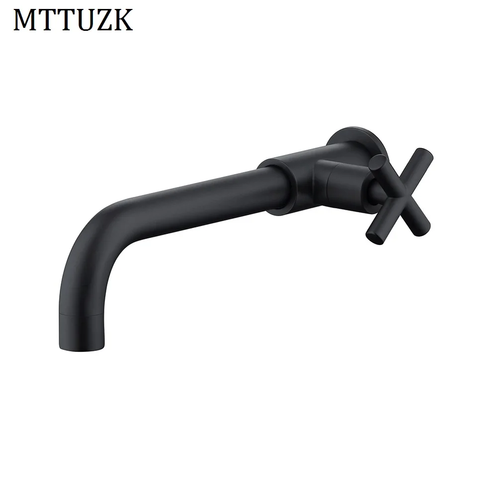 MTTUZK Splashproof bathroom wall-mounted long mop pool faucet Single cold chrome/black brass basin faucet kitchen faucet 
MTTUZK Splashproof bathroom wall-mounted long mop pool faucet Single cold chrome/black brass basin faucet kitchen faucet