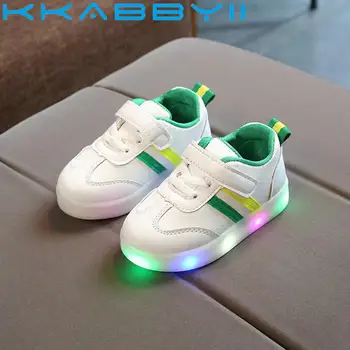 New Toddler Kids Children Baby Striped Shoes LED Light Up Luminous Sneakers Boys Girls Led Sneakers 3 Colors
New Toddler Kids Children Baby Striped Shoes LED Light Up Luminous Sneakers Boys Girls Led Sneakers 3 Colors