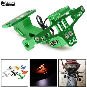 Universal CNC Aluminum Motorcycle Rear License Plate Mount Holder with White LED Light for Honda Kawasaki Yamaha KTM Suzuki BMW
Universal CNC Aluminum Motorcycle Rear License Plate Mount Holder with White LED Light for Honda Kawasaki Yamaha KTM Suzuki BMW